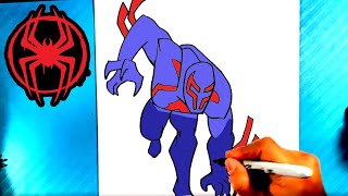 EASY How to Draw SPIDER-MAN ACROSS THE SPIDERVERSE - 2099