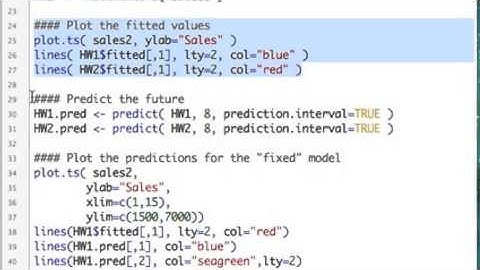 Forecasting in R:  Smoothing Methods Part II
