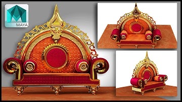 Autodesk Maya - How to model a Fantasy chair in maya 2018