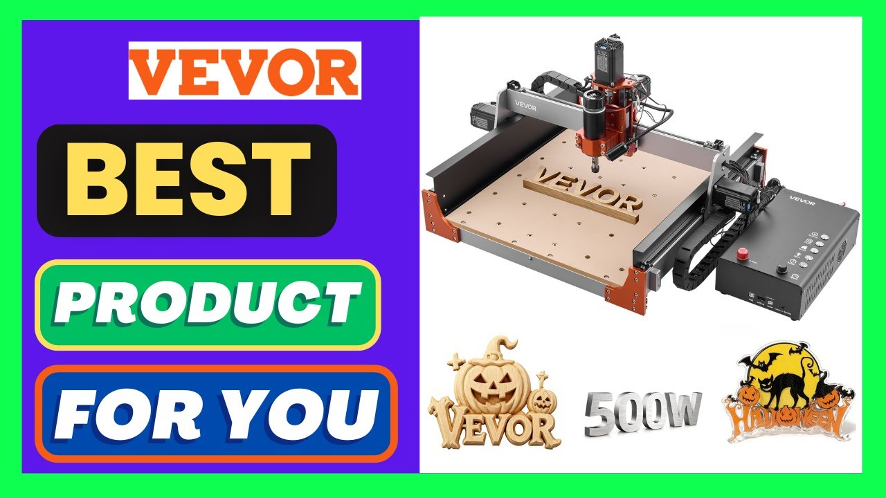 VEVOR CNC Router Machine, 500W Spindle, 3-Axis