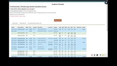 Academic Timetable 2021