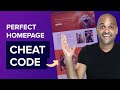 Perfect homepage design explained  how to recreate with a cheat code