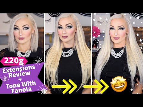 video about 220g Platinum Blonde 60# Clip In Hair Extensions 22