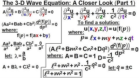 Math: Partial Differential Eqn. - Ch.1: Introduction (36 of 42) 3-D Wave Equation (Part 1)