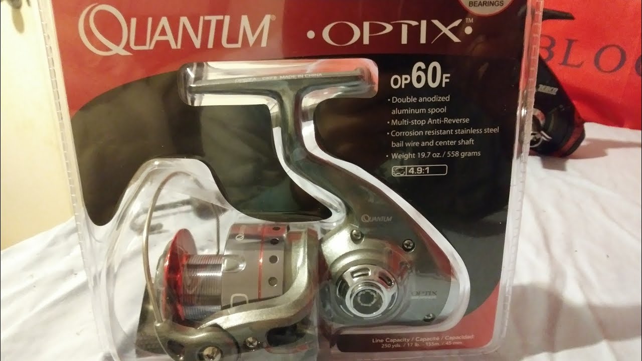 Quantum optix 60 spinning reel unboxing 