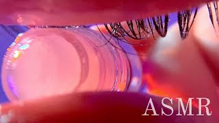 ASMR EYE CLEANING WITH DIFFERENT LIPSTICKS 👁️💄STICKY MOUTH SOUNDS 🫠