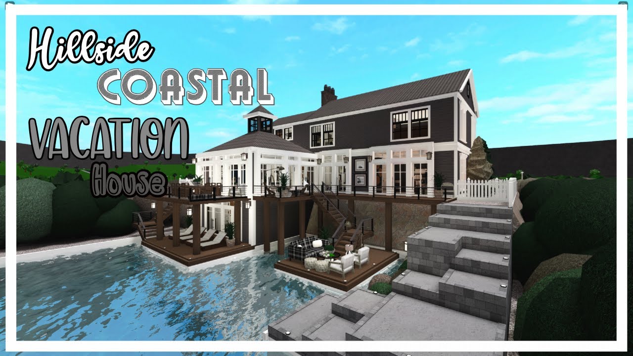 Roblox Bloxburg Hillside Coastal Vacation House Speedbuild Part Two