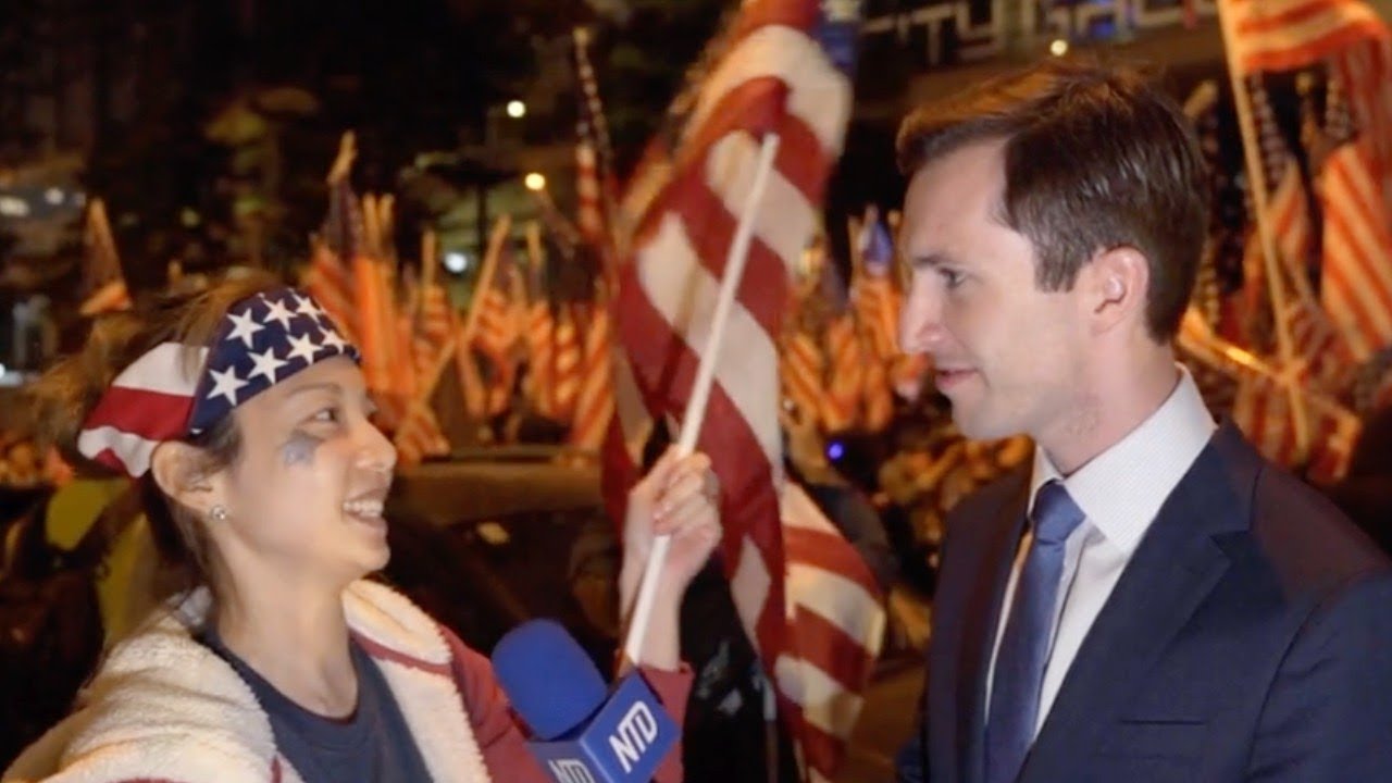 Pro-democracy protesters hold rally to thank US for enacting Hong Kong bills | NTDTV