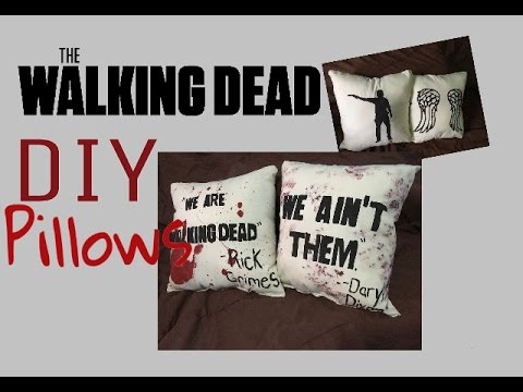 Diy The Walking Dead Pillow Walker Wednesday Youtube