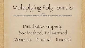 Multiplying Polynomials - Distributive Property