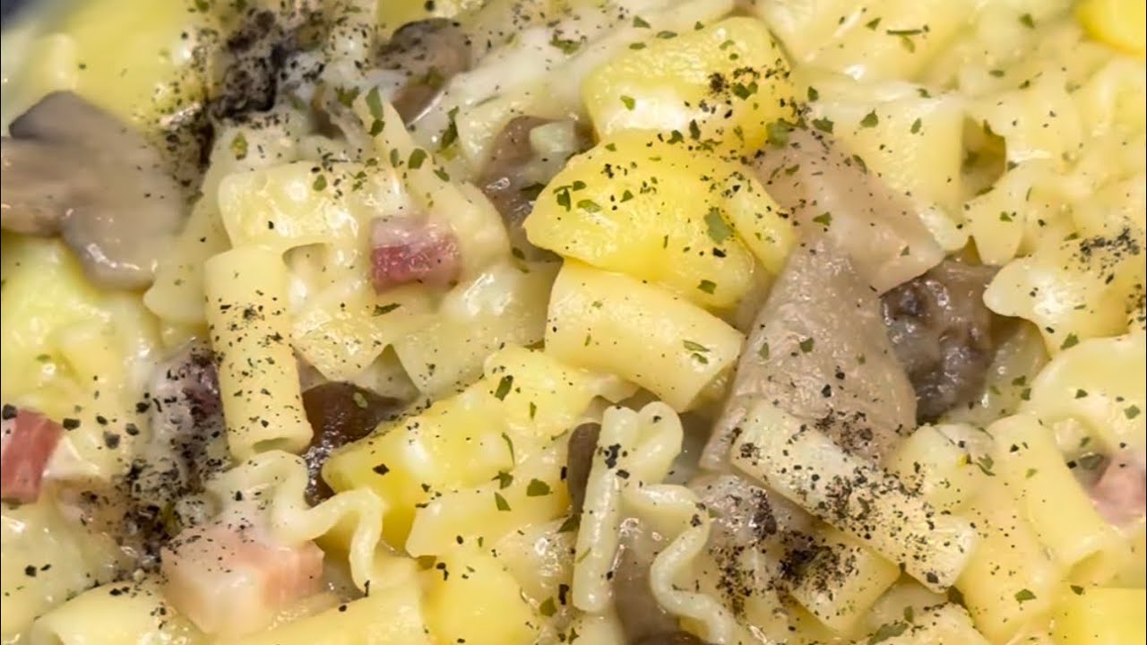 pasta patate e funghi