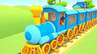 Il trenino porta gli animali in fattoria. Canzoncina per bambini con Leo il Camioncino Curioso.