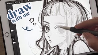 real time sketching session ✦ [chill ambience] ♡