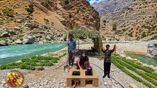Building a Traditional Stove on a Remote Mountain Island|Fishing & Survival with a Nomadic Family 🌄🎣