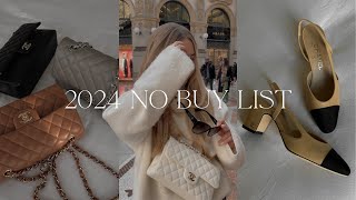 2024 No Buy List | Things I'm definitely not buying this year