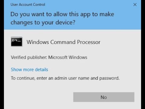 Do you want to allow this app to make changes  to your device | Windows 10/7/8 FIX