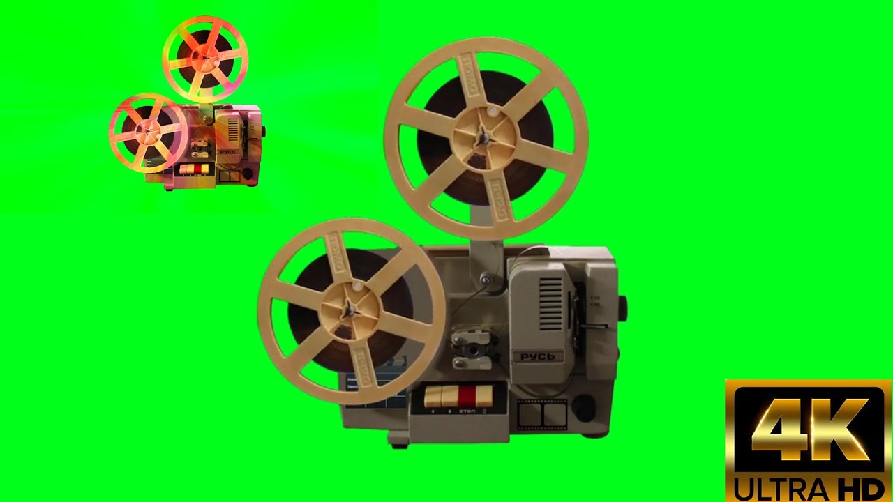 Cinema Theater Projector Rolling Green Screen Effects Free No