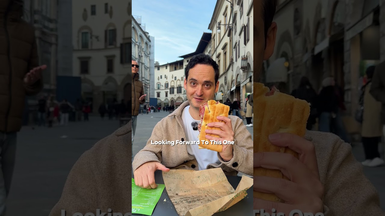 Trying Panini Toscani- try all the meats! Florence Italy Sandwich Shop