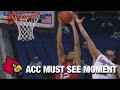 Louisvilles el ellis perfect lob to jj traynor from half court  acc must see moment