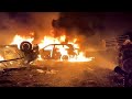 Israeli strike sets Khan Younis warehouse ablaze