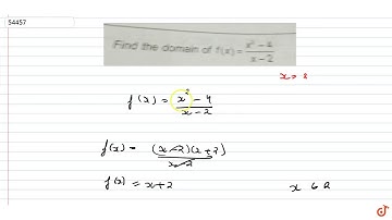 Find the domain of  `f(x)=(x^2-4)/(x-2)`