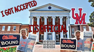 I GOT ACCEPTED TOO THE UNIVERSITY OF MISSISSIPPI ( OLE MISS )💙❤️+ TIPS ON HOW I GOT ACCEPTED!!!