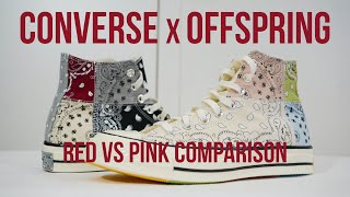 CONVERSE CHUCK 70 HI x OFFSPRING (paisley pack pink vs red): Unboxing, review & on feet