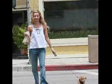 Ashley Tisdale With her Dad and dogs Blondie, Maui