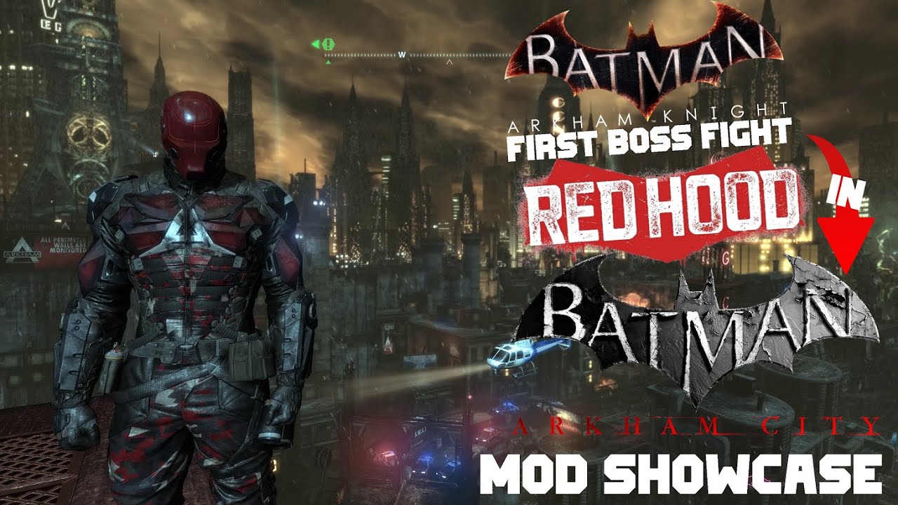 First Boss Fight Arkham Knight in Batman Arkham City ! Skin MOD Showcase (Jason Todd in Arkham City)