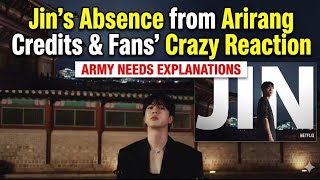 Jin's absence from the ARIRANG tracklist,Drives the fans crazy 💬 share your thoughts!