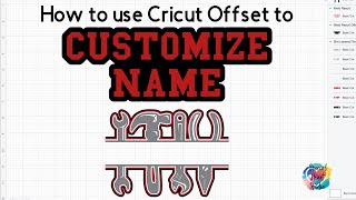 offset in cricut design space to personalize layered tool split monogram