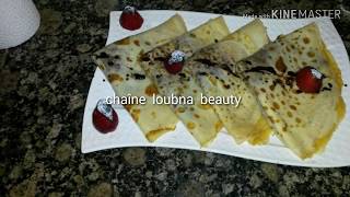 Crêpes aux  chocolat et fraises