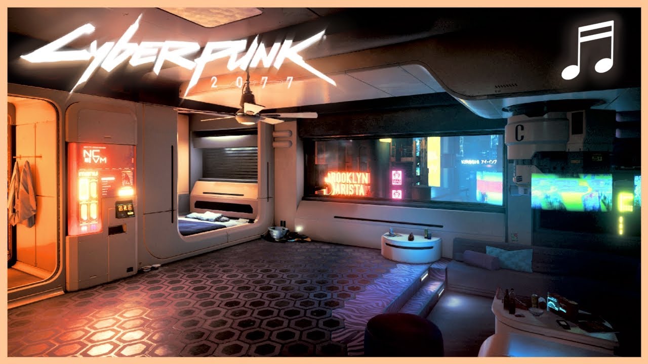 CYBERPUNK 2077 V\'s Apartment Ambience w/ Background Chatter ...
