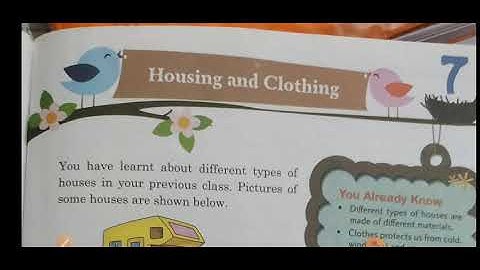Science class-3 lesson- 7 (Housing and clothing)