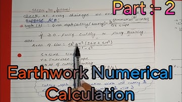 ESTIMATE 5TH SEM NUMERICAL ( Part 2 ) | EARTHWORK QUANTITY CALCULATION (Hill Road) (16 MARKS)