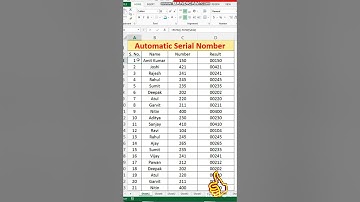 Automatic Serial Number With Auto-Update feature #shorts #excel #ytshorts #exceltips