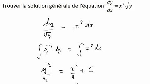 Équation différentielle à variables séparables 2