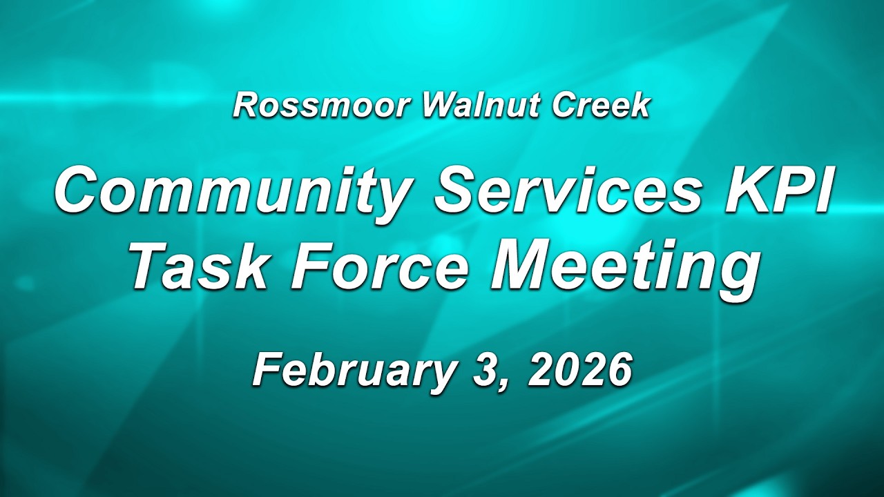 RWC Community Services KPI Task Force Meeting on February 3, 2026 - YouTube