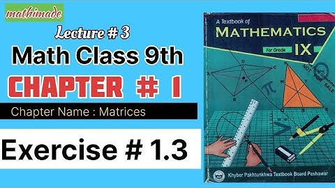 Lecture 3 | Class 9 Math Exercise 1.3 | Chapter 1 | KPK Board | Urdu Explanation