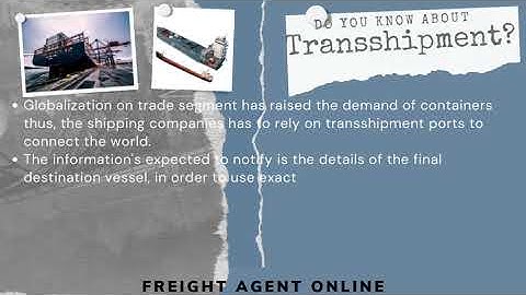 What is Transshipment..?? - Shipping and Freight Resource