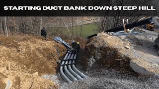 Finishing Hillside Excavation and Starting Duct Bank Installation | Day 10