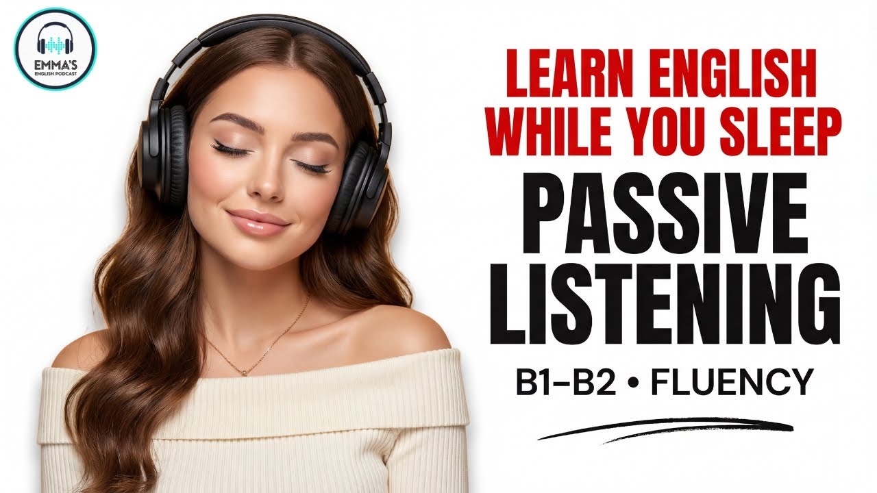 Learn English While Sleeping - Passive Listening for Fluency (B1-B2) | Emma's Podcast