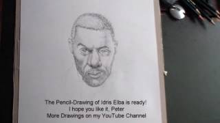 Idris Elba Drawing With Faber Castell Pencils By Peter Schunk Weinheim