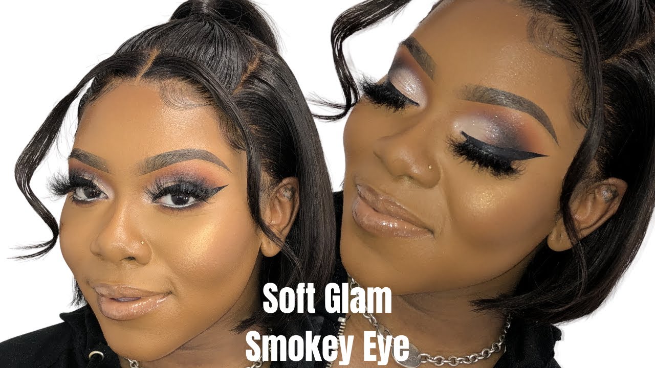 Как сделать: Мягкий гламурный дымчатый макияж глаз | Для начинающих