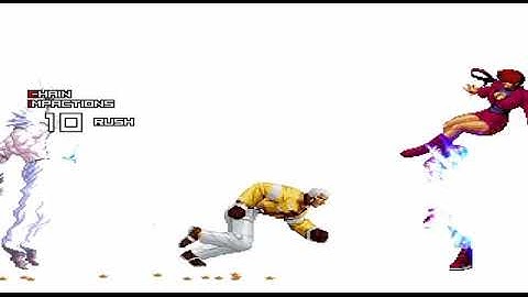 KOF MUGEN Orochi Yashiro (2002 UM) & GOD Orochi VS Orochi Chris & Orochi Shermie (2002 UM) (remake)