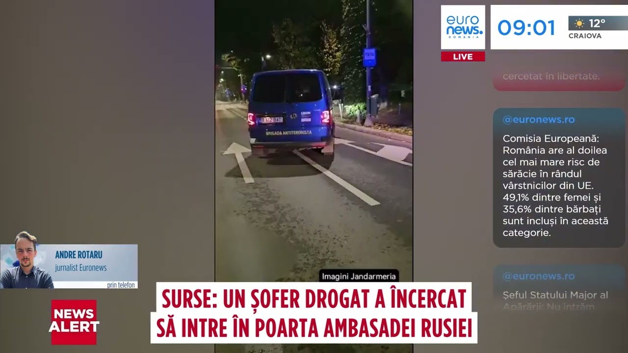 Sources: A Drugged Driver Attempted to Destroy the Gate of the Russian Embassy in Bucharest Sources: A Drugged Driver Attempted to Destroy the Gate of the Russian Embassy in Bucharest