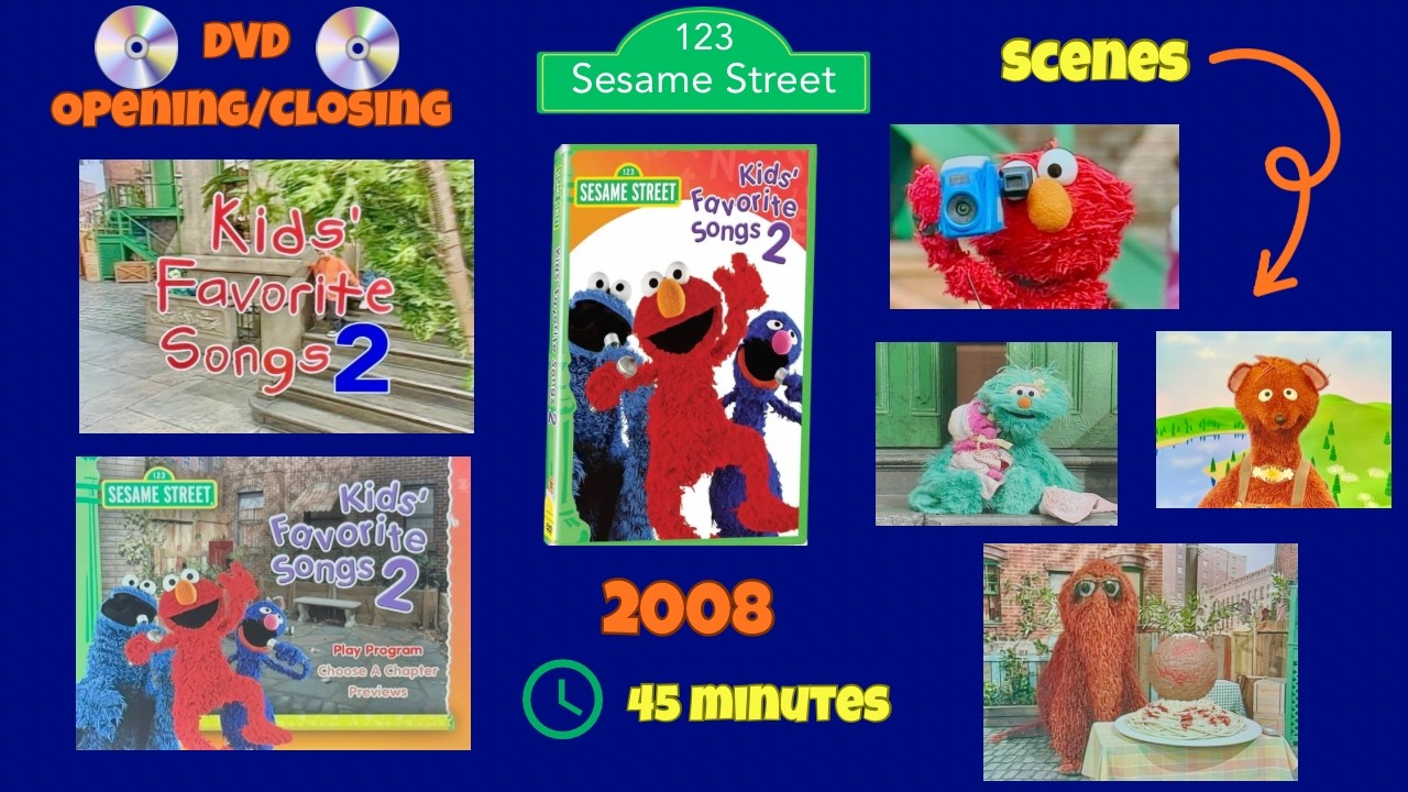 Sesame Street 📀 KIDS' FAVORITE SONGS 2 📀 DVD Opening/Closing