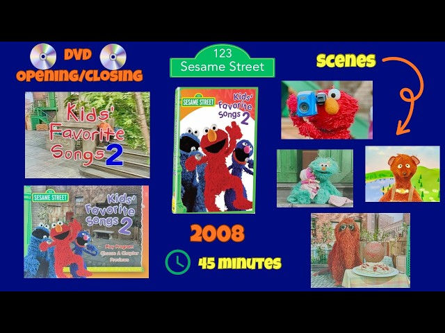 Sesame Street 📀 KIDS' FAVORITE SONGS 2 📀 DVD Opening/Closing