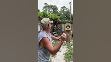 SOG HQ Nightshade Double Edge Dagger Boot Knife Custom Leather Sheath thrown in the Board