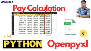 Generate Payroll Excel Using Python (OpenPyXL) | Auto-Calculate DA, HRA & Total Pay